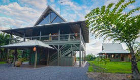 Main house and master suite from arrival area      