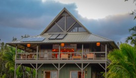 Sunset view of main house             