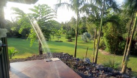 Outdoor shower, master suite               