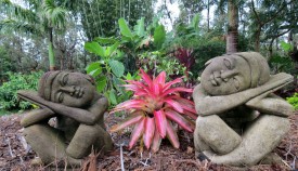 Hand-carved stone statues from Bali  