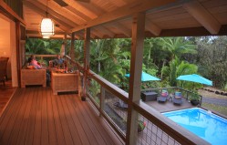 Entertain on the lanai overlooking the pool          