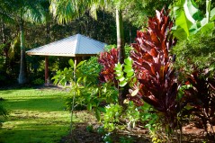 Outdoor pavilion for gazing at the house      